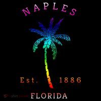 Retro Cool Original Naples Florida Beach Palm Tree Gift USA-Made Doggie Bandana thumb 2