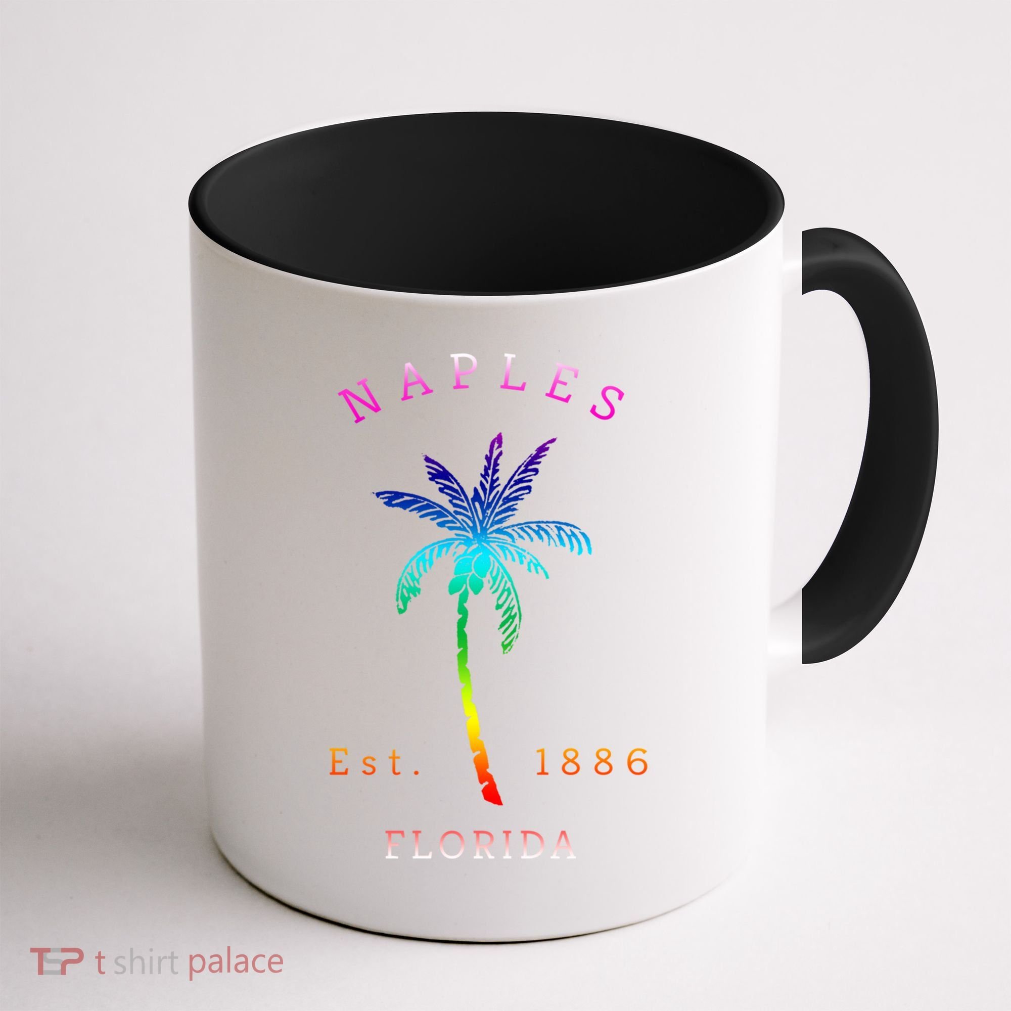 Retro Cool Original Naples Florida Beach Palm Tree Gift Coffee Mug