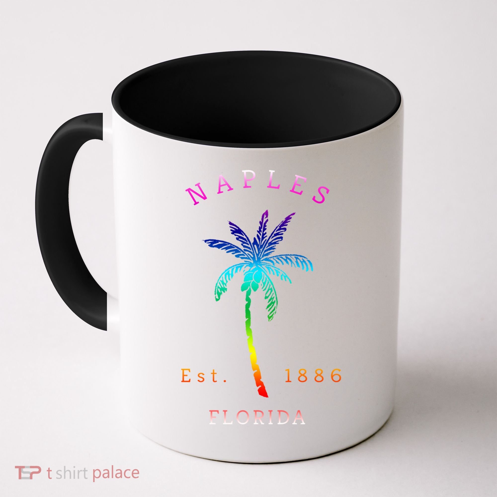 Retro Cool Original Naples Florida Beach Palm Tree Gift Coffee Mug