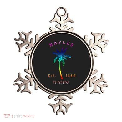Retro Cool Original Naples Florida Beach Palm Tree Gift Ornament