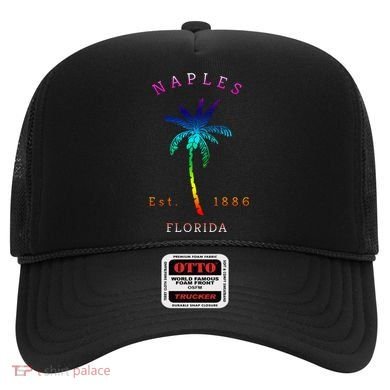 Retro Cool Original Naples Florida Beach Palm Tree Gift Hat