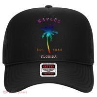 Retro Cool Original Naples Florida Beach Palm Tree Gift Hat thumb 0