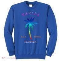 Retro Cool Original Naples Florida Beach Palm Tree Gift Sweatshirt thumb 0