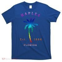 Retro Cool Original Naples Florida Beach Palm Tree Gift T-Shirt thumb 0