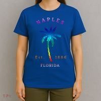 Retro Cool Original Naples Florida Beach Palm Tree Gift T-Shirt thumb 4
