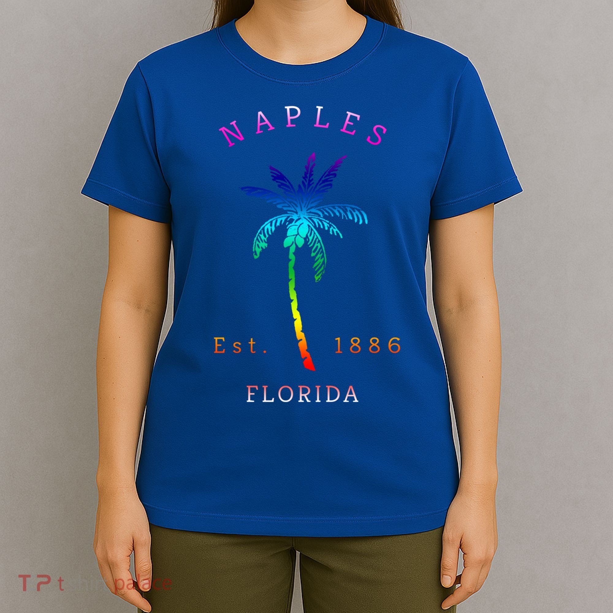 Retro Cool Original Naples Florida Beach Palm Tree Gift T-Shirt