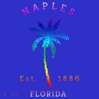 Retro Cool Original Naples Florida Beach Palm Tree Gift Mousepad thumb 1