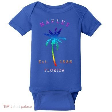 Retro Cool Original Naples Florida Beach Palm Tree Gift Baby Bodysuit