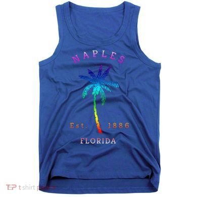 Retro Cool Original Naples Florida Beach Palm Tree Gift Tank Top