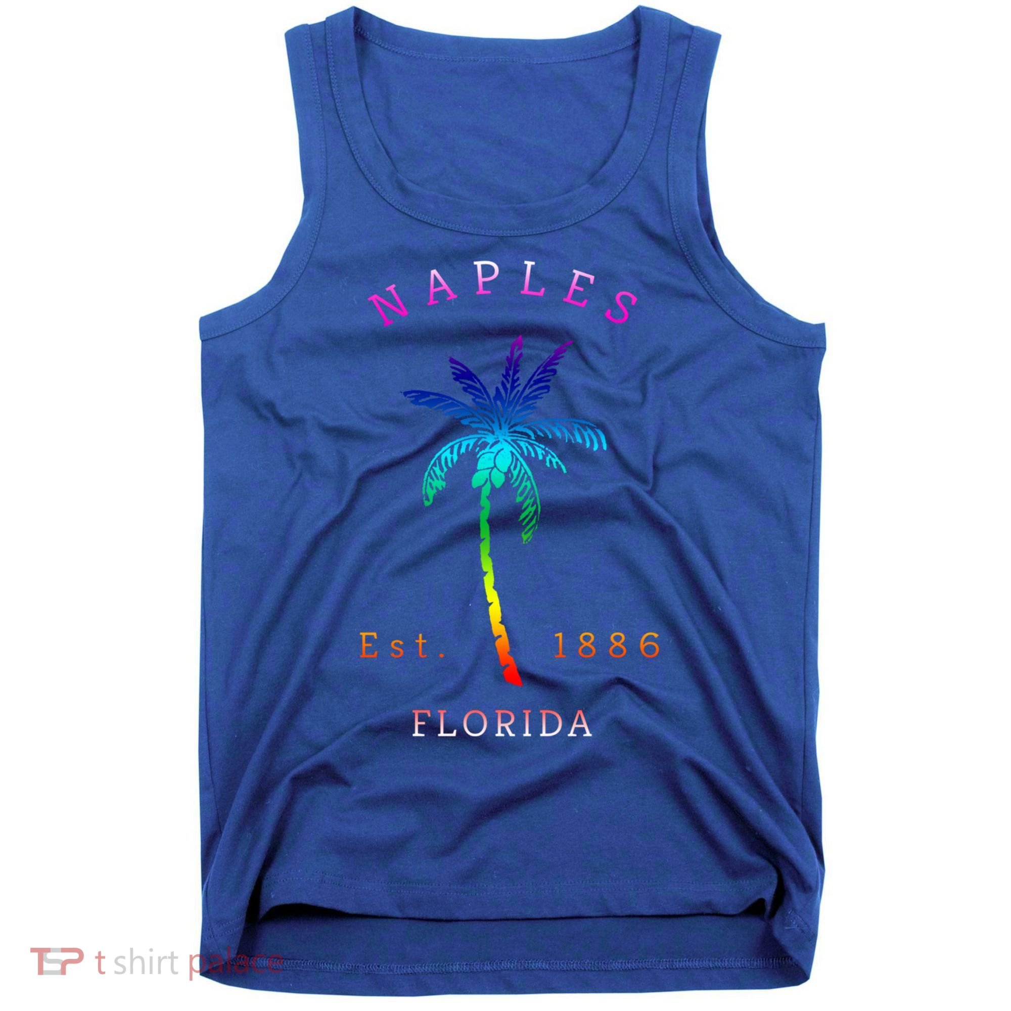 Retro Cool Original Naples Florida Beach Palm Tree Gift Tank Top