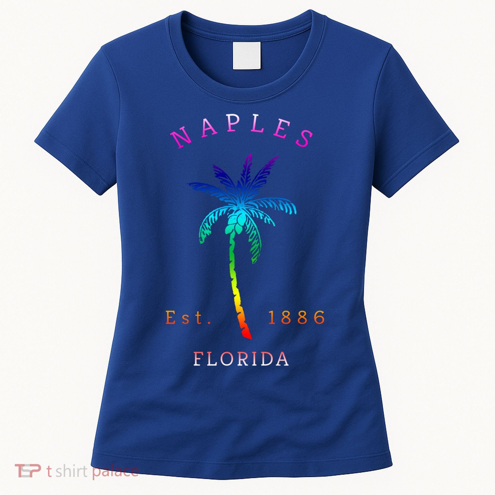 Retro Cool Original Naples Florida Beach Palm Tree Gift Women's T-Shirt