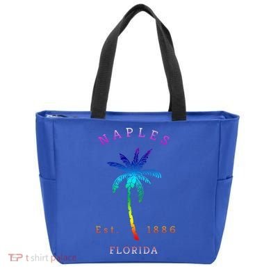Retro Cool Original Naples Florida Beach Palm Tree Gift Tote Bag