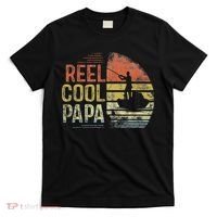 Reel Cool Papa Fishing Gifts Papa Birthday Vintage T-Shirt thumb 0