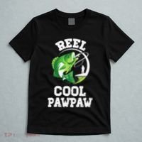 Reel Cool Pawpaw Fishing Fisherman Funny Retro Pawpaw T-Shirt thumb 5