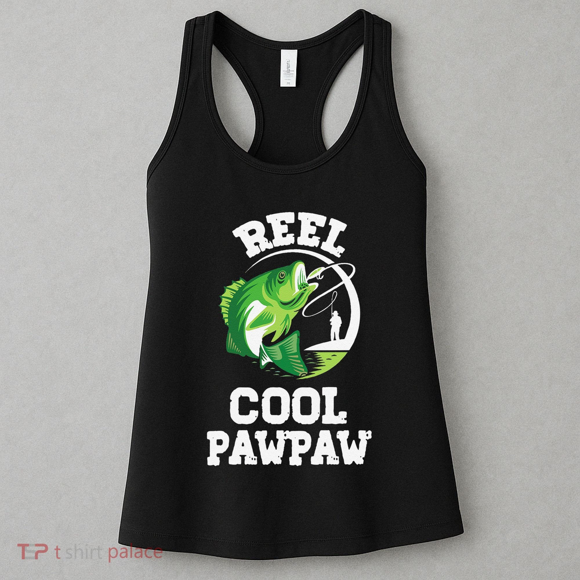Reel Cool Pawpaw Fishing Fisherman Funny Retro Pawpaw Women's Tank Top