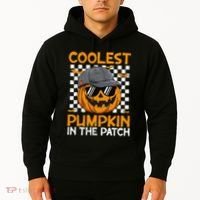 Retro Coolest Pumpkin In The Patch Outfit Halloween Hoodie thumb 2