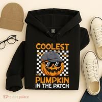 Retro Coolest Pumpkin In The Patch Outfit Halloween Hoodie thumb 4