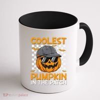 Retro Coolest Pumpkin In The Patch Outfit Halloween Coffee Mug thumb 1