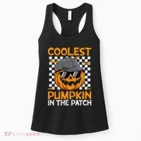 Retro Coolest Pumpkin In The Patch Outfit Halloween Women's Tank Top thumb 0