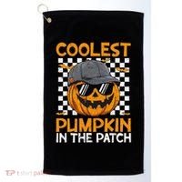 Retro Coolest Pumpkin In The Patch Outfit Halloween Golf Towel thumb 0