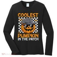 Retro Coolest Pumpkin In The Patch Outfit Halloween Women's Long Sleeve Shirt thumb 0