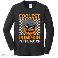 Retro Coolest Pumpkin In The Patch Outfit Halloween Kids Long Sleeve Shirt thumb 0