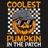 Retro Coolest Pumpkin In The Patch Outfit Halloween Kids Long Sleeve Shirt thumb 2