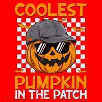 Retro Coolest Pumpkin In The Patch Outfit Halloween Santa Hat thumb 1