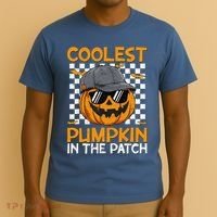 Retro Coolest Pumpkin In The Patch Outfit Halloween T-Shirt thumb 3