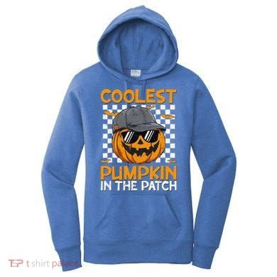 Retro Coolest Pumpkin In The Patch Outfit Halloween Women's Hoodie