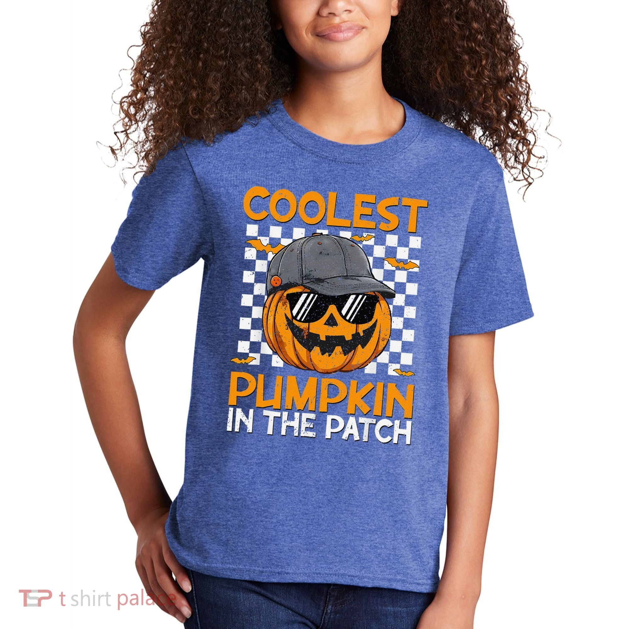 Retro Coolest Pumpkin In The Patch Outfit Halloween Kids T-Shirt