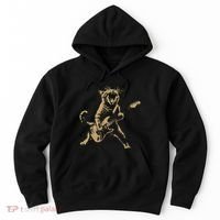 Rock Cat Playing Guitar Funny Guitar Cat Hoodie thumb 0