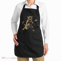 Rock Cat Playing Guitar Funny Guitar Cat Apron thumb 2