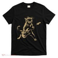 Rock Cat Playing Guitar Funny Guitar Cat T-Shirt thumb 0
