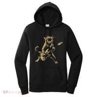 Rock Cat Playing Guitar Funny Guitar Cat Women's Hoodie thumb 0