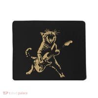 Rock Cat Playing Guitar Funny Guitar Cat Mousepad thumb 0