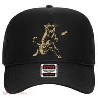 Rock Cat Playing Guitar Funny Guitar Cat Hat thumb 0