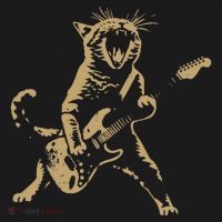 Rock Cat Playing Guitar Funny Guitar Cat Kids Hoodie thumb 5