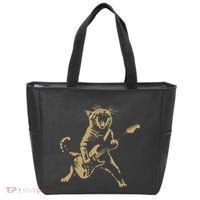 Rock Cat Playing Guitar Funny Guitar Cat Tote Bag thumb 0