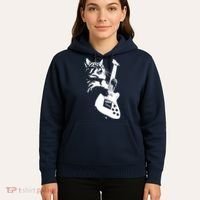 Rock Cat Playing Guitar Funny Guitar Cat Hoodie thumb 5