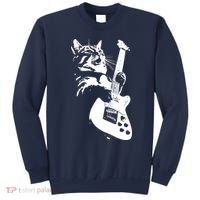 Rock Cat Playing Guitar Funny Guitar Cat Sweatshirt thumb 0