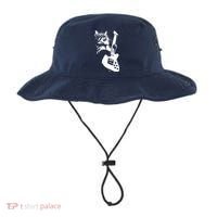 Rock Cat Playing Guitar Funny Guitar Cat Bucket Hat thumb 0