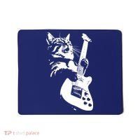 Rock Cat Playing Guitar Funny Guitar Cat Mousepad thumb 0