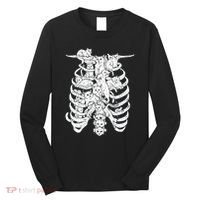 Ribcage Cats Pastel Goth Alt Clothes Aesthetic Egirl Long Sleeve Shirt thumb 0
