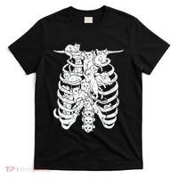 Ribcage Cats Pastel Goth Alt Clothes Aesthetic Egirl T-Shirt thumb 0