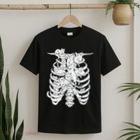 Ribcage Cats Pastel Goth Alt Clothes Aesthetic Egirl T-Shirt thumb 2