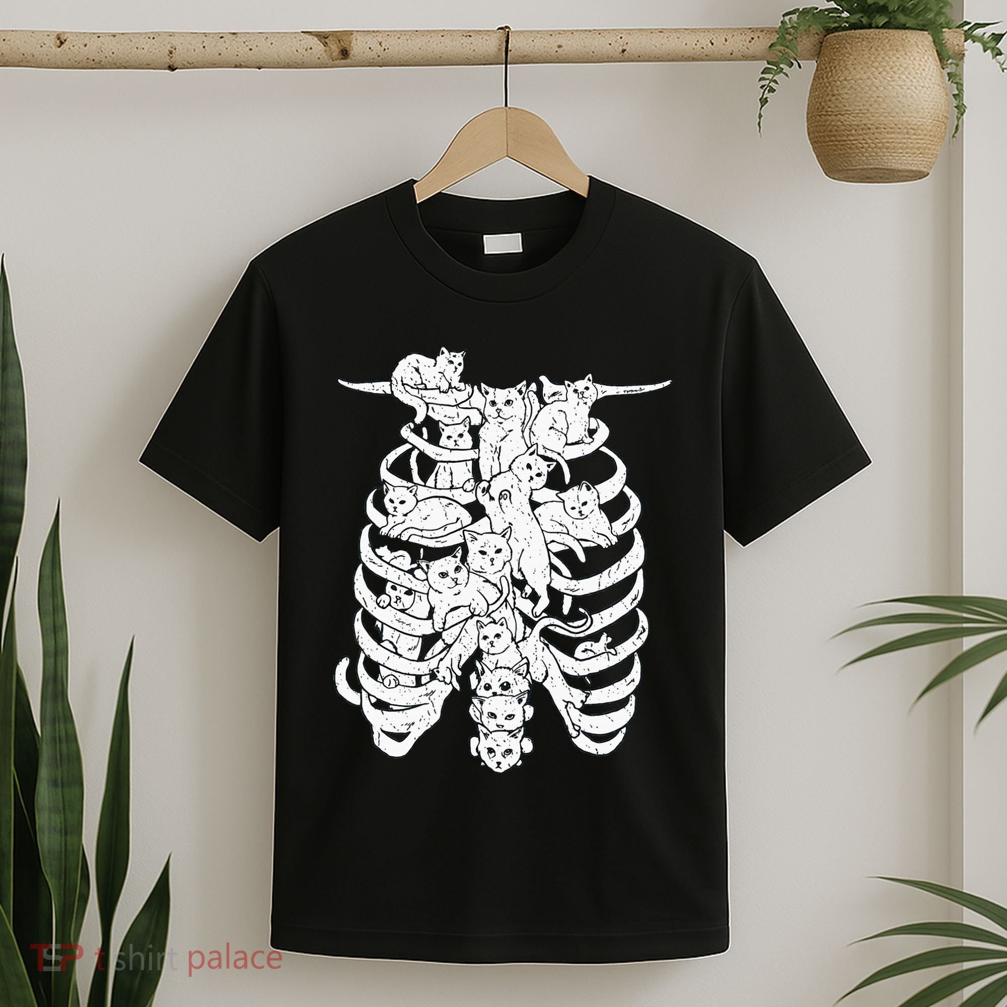 Ribcage Cats Pastel Goth Alt Clothes Aesthetic Egirl T-Shirt