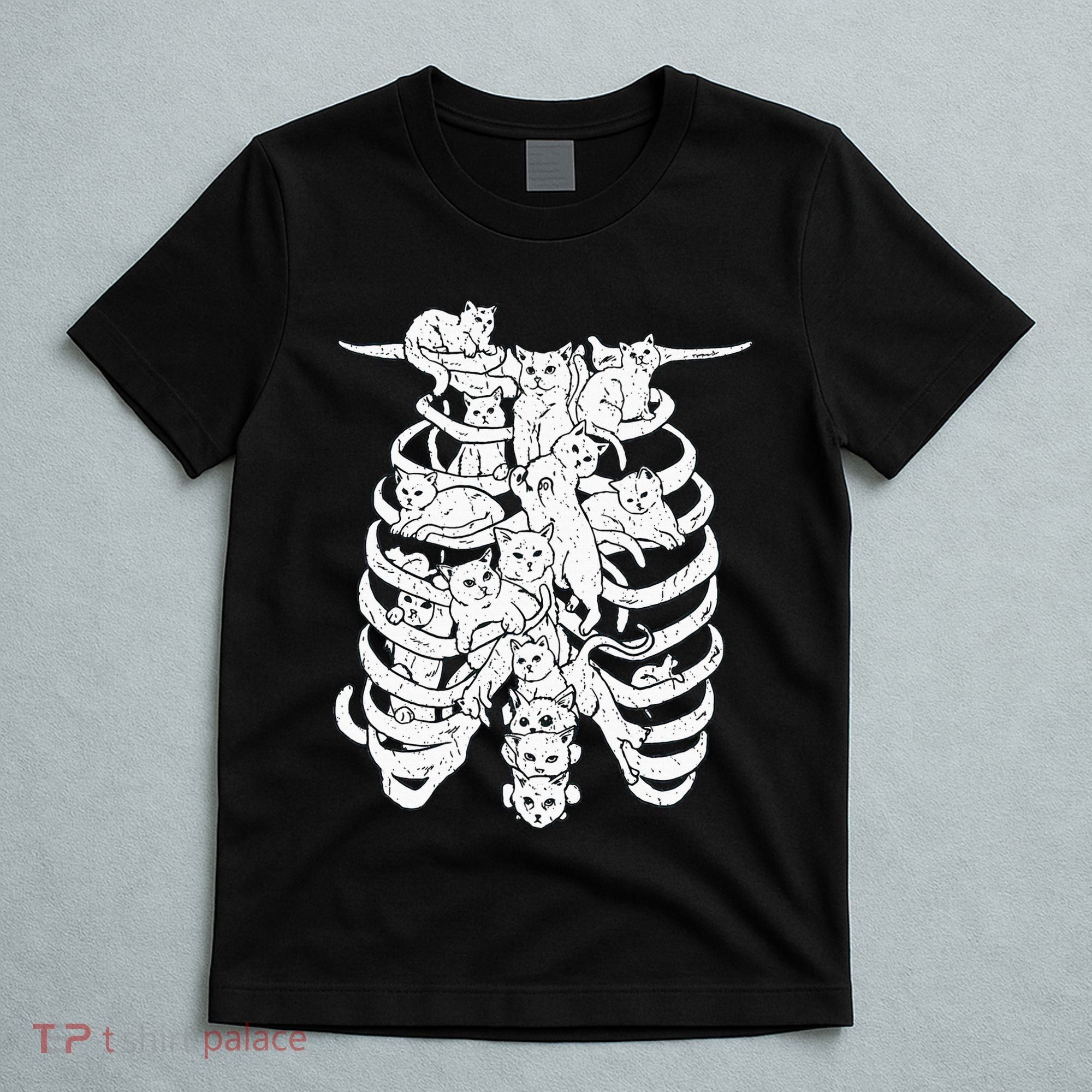 Ribcage Cats Pastel Goth Alt Clothes Aesthetic Egirl T-Shirt