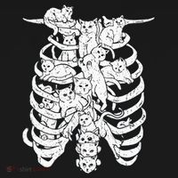 Ribcage Cats Pastel Goth Alt Clothes Aesthetic Egirl Bucket Hat thumb 4
