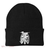 Ribcage Cats Pastel Goth Alt Clothes Aesthetic Egirl Beanie thumb 0